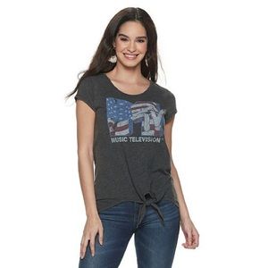 Rock & Republic American Flag MTV Logo Tee